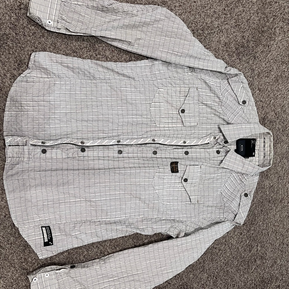 G-Star Black and White Grid Shirt Jacket